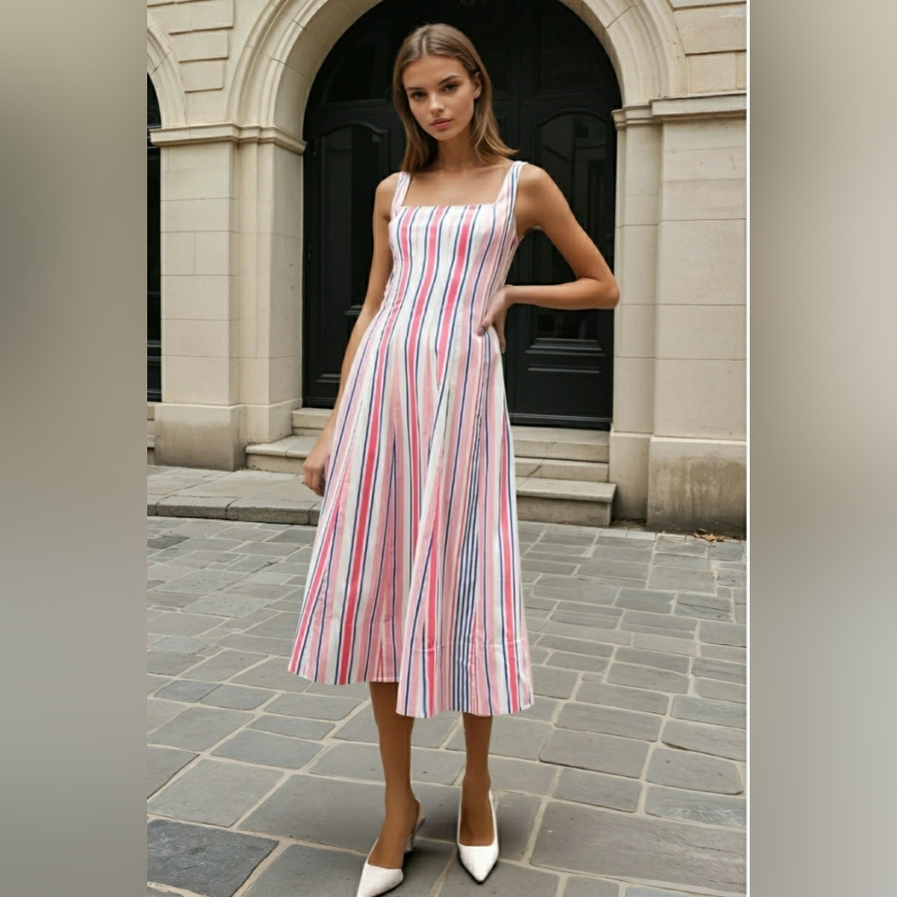 Yumi Kim Striped Midi Dress Size XS